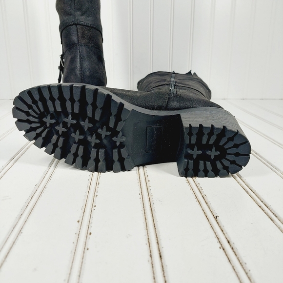 NEW Bella Vita Women's Lorielle Black Leather Buckle Tall Heeled Boots M355 - Picture 8 of 13